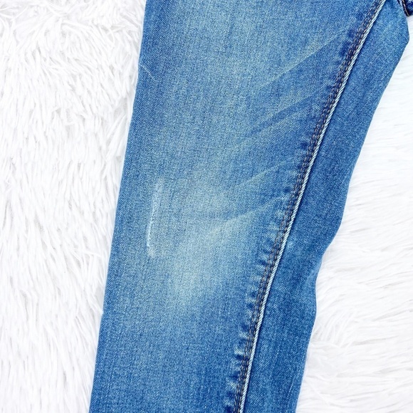 Hudson Girls Raw Hem Embroidered Best friend Rebel Heart Jeans Size 6X - Picture 6 of 9